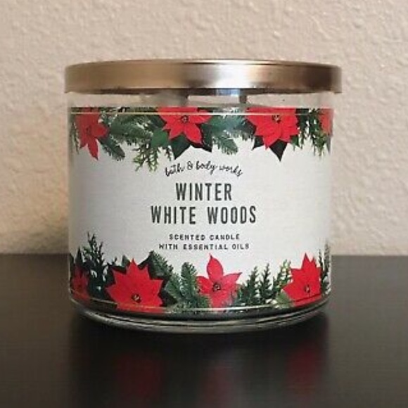 Winter White Woods Bath & Body Works 3 wick